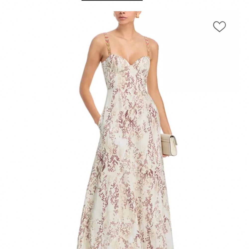 L’Agence Sutton Beaded Strap Maxi Dress